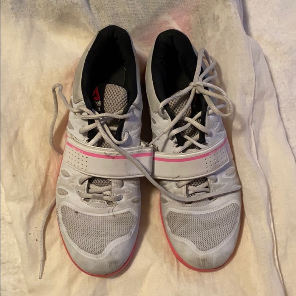 Pink Reebok CrossFit lifters